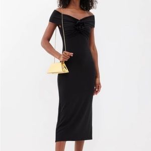 Reformation Fiorello Knit Dress Black S